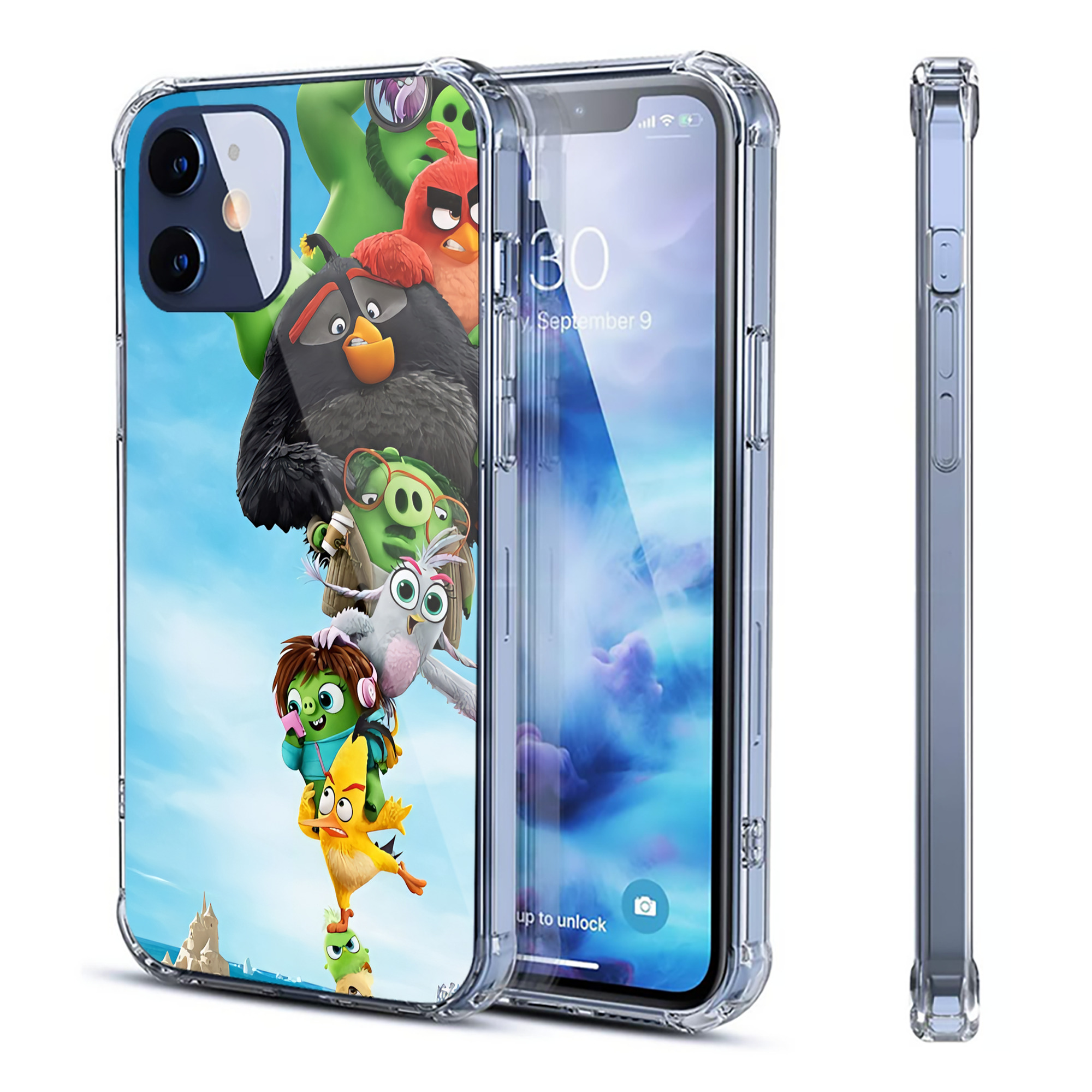 （画像用） Angry Birds アングリーバード 【iPhone 12シリーズ対応】透明スマホケース（クリアソフトケース）